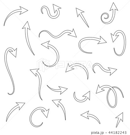 Arrows. Hand written filigree set 44182243