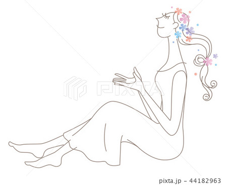 女性　イメージ　イラスト　 44182963