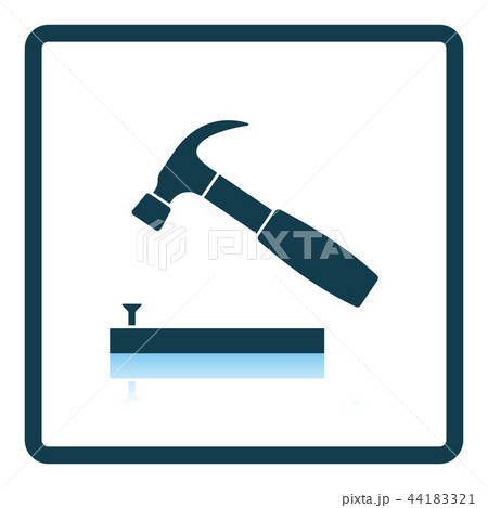 Icon of hammer beat to nail Icon of hammer beat to nail 44183321
