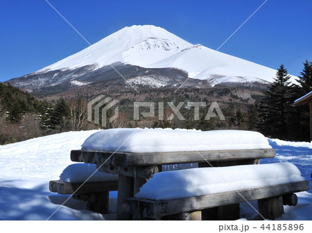 水ヶ塚の雪景色と富士山-4428 44185896