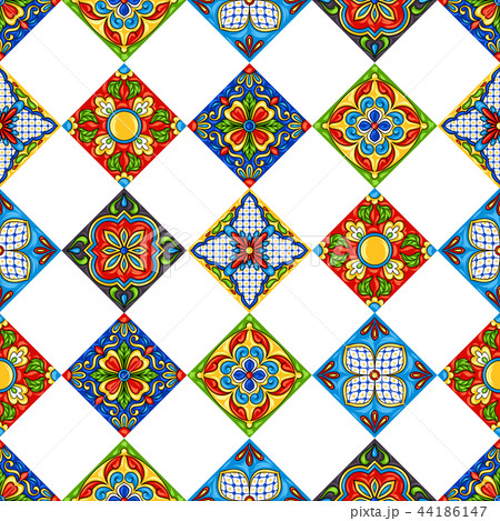 Mexican talavera ceramic tile pattern. 44186147