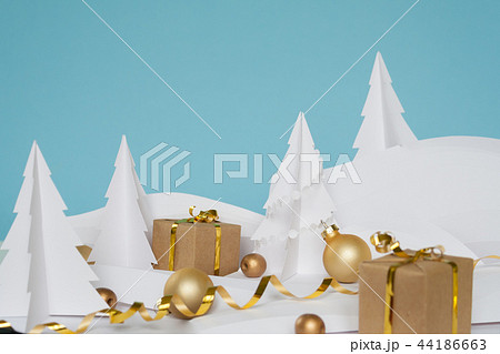 Merry Christmas and Happy New Year Background 44186663