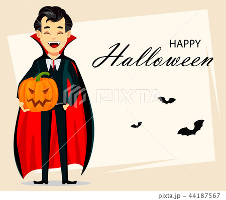 Happy Halloween. Vampire cartoon character 44187567
