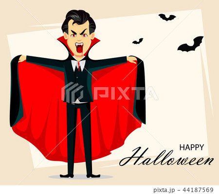 Happy Halloween. Vampire cartoon character 44187569