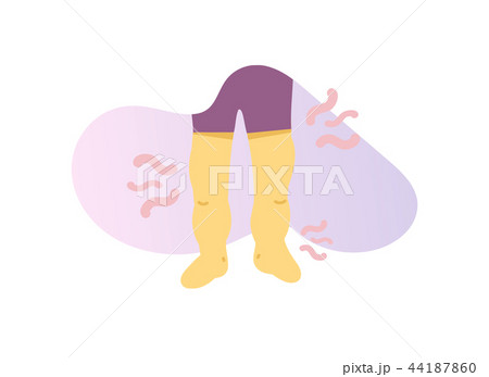 Swollen legs icon. Flat vector illustration. Isolated on white background. 44187860
