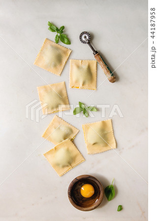 Ingredients for homemade pasta cooking Ingredients for homemade pasta cooking 44187958