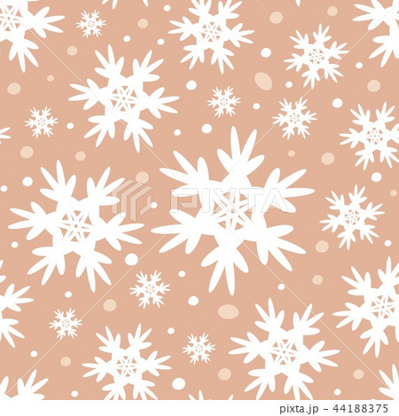 Winter beige seamless pattern with snowflakes 44188375