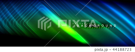 Neon glowing fluid wave lines, magic energy space light concept, abstract background wallpaper Neon glowing fluid wave lines, magic energy space light concept, abstract background wallpaper 44188723