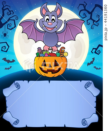 Small parchment and Halloween bat 1 Small parchment and Halloween bat 1 44191360