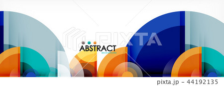 Abstract background - multicolored circles, trendy minimal geometric design 44192135
