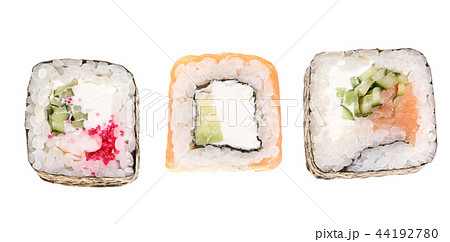 sushi roll isolated on white background without a shadow sushi roll isolated on white background without a shadow 44192780