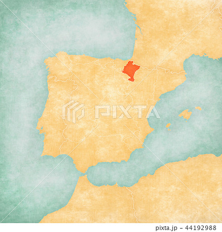 Map of Iberian Peninsula - Navarre 44192988