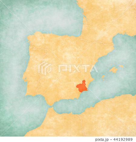 Map of Iberian Peninsula - Murcia Map of Iberian Peninsula - Murcia 44192989