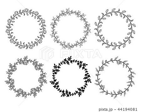 Christmas Laurel Wreaths Vector Collection 44194081