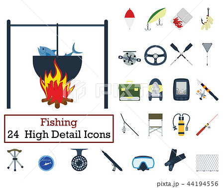 Set of 24 Fishing Icons Set of 24 Fishing Icons 44194556