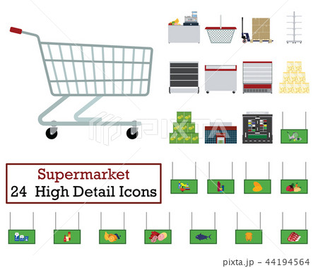 Set of 24 Supermarket Icons 44194564