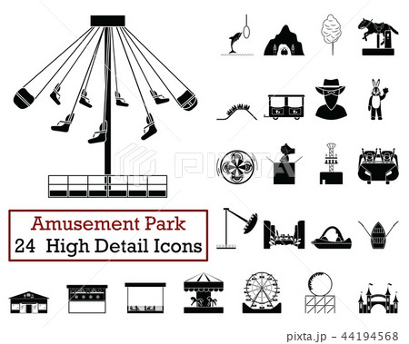 Set of 24  Amusement Park Icons 44194568