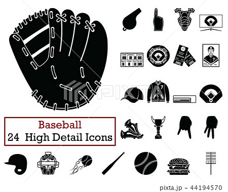 Set of 24 Baseball Iconsのイラスト素材 [44194570] - PIXTA