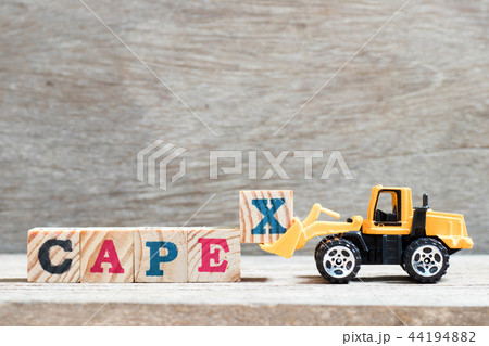 Toy forklift hold letter block x to word capex Toy forklift hold letter block x to word capex 44194882