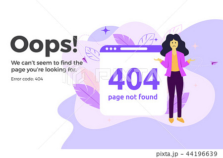 Error 404 unavailable web page concept 44196639