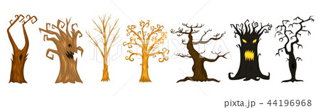 Halloween trees, creepy or scary and frightening branches. fabulous mythical or fantastic monsters 44196968