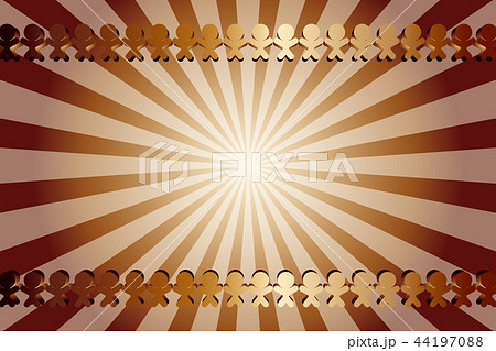 背景素材 集中線 放射 地域ボランティア 助け合い 仲良し 友達 チームプレイ チームワーク 楽しいのイラスト素材