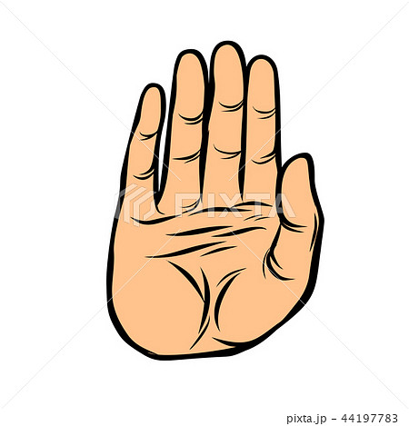 palm, stop gesture 44197783