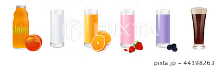 Cold drinks, beverages vector set isolated  44198263