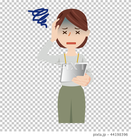 Business Woman Casual Office Casual Tablet Business Woman Casual Office Casual Tablet 44198396