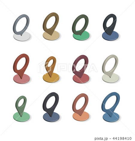 3D pointers for maps , vector illustration. 44198410