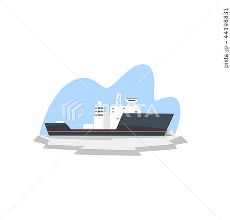 Ice Breaker Expedition To The Arctic Vector Stock Illustration