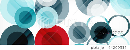 Abstract colorful geometric composition - multicolored circle background 44200553
