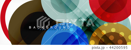 Overlapping circles design background 44200595
