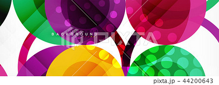 Overlapping circles design background 44200643