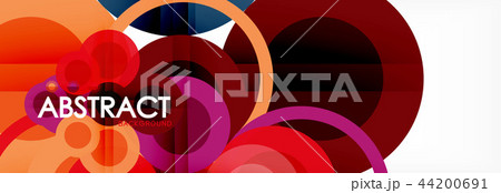 Abstract colorful geometric composition - multicolored circle background 44200691