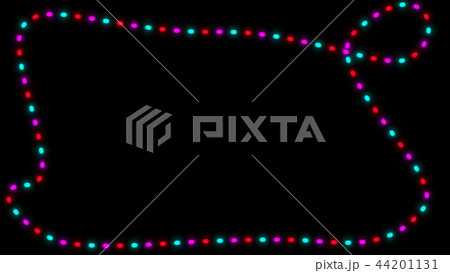 Bright frame with christmas lights, 3d render background, element for design, computer generating Bright frame with christmas lights, 3d render background, element for design, computer generating 44201131