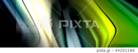 Rainbow fluid abstract shapes, liquid colors design, colorful marble or plastic wavy texture 44201589
