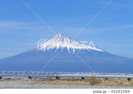 富士山と新幹線 44201594