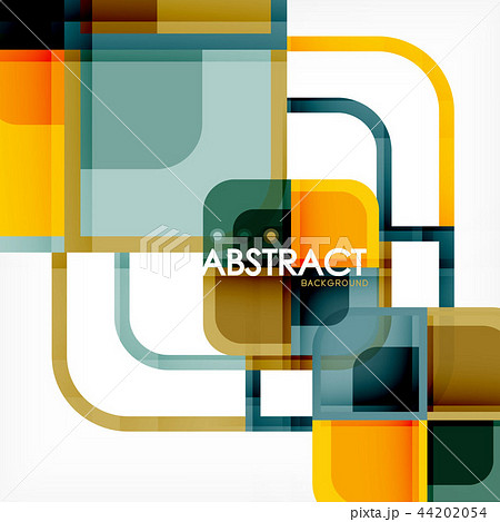 Colorful round squares modern geometric background Colorful round squares modern geometric background 44202054