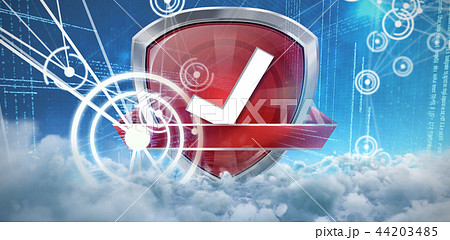 Composite image of red validation symbol Composite image of red validation symbol 44203485
