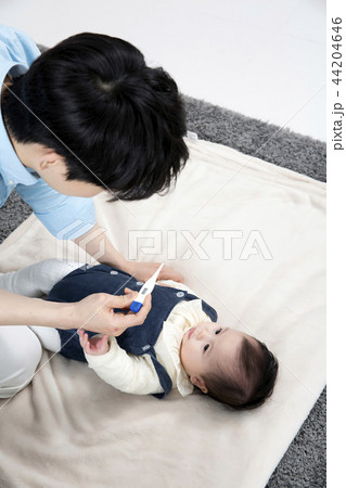 Young parents enjoying time spent with their little daughter, love and happy family concept photo 089 44204646