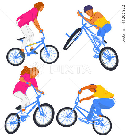 Leisure sports collection, enjoying healthy lifestyle concept flat vector illustration. on a white background. 012 44205822