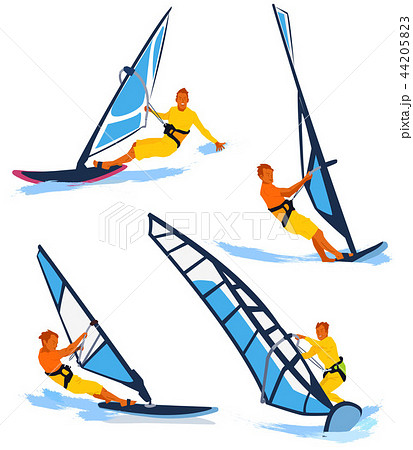 Leisure sports collection, enjoying healthy lifestyle concept flat vector illustration. on a white background. 002 44205823