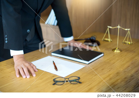 lawyer or judge work in the office with gavel lawyer or judge work in the office with gavel 44208029