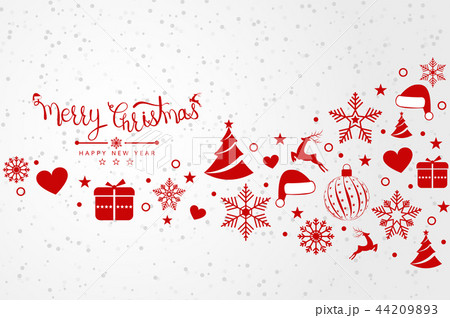 Christmas background with element icons banner Christmas background with element icons banner 44209893