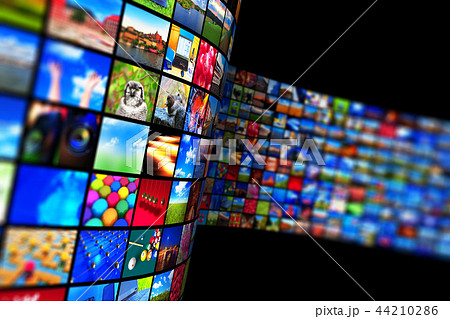 Streaming media technology and multimedia concept Streaming media technology and multimedia concept 44210286