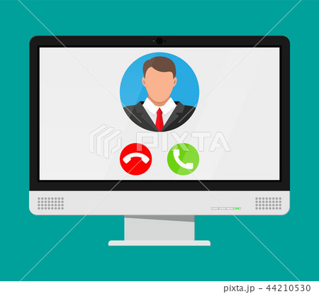 Incoming video call on computer 44210530