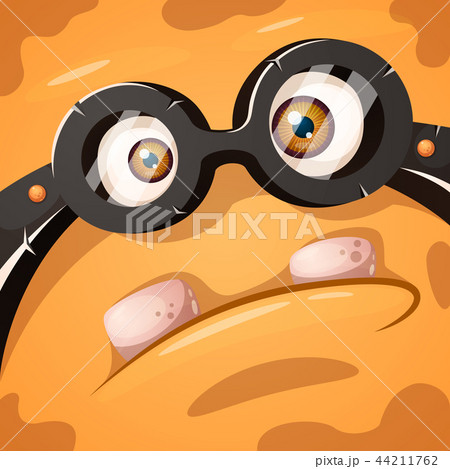 Funny, cute crazy monster character. Halloween illustration. For printing on T-shirts. 44211762