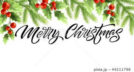 Merry Christmas and Happy New Year banner design 44211796