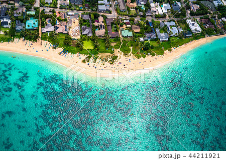 《ハワイ》ラニカイビーチ・オアフ島《航空写真》 44211921